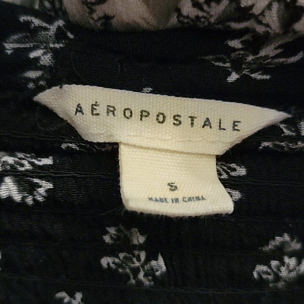 Aeropostale Black and White Patterned Mini Dress - Picture 7 of 8